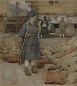 Milice žena, 1920 od Alexander Ivanovich Vakhrameyev