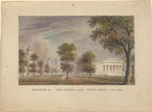 New Haven CT. Yale College a State House v roce 1830