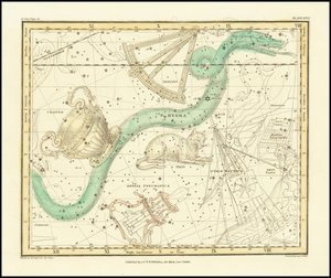 1822 - Alexander Jamieson - Hydra Sextans Felis a kráter od Alexander Jamieson