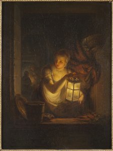 Žena s lucernou, 1818 od Alexander Lauréus