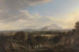 Pohled na Edinburgh od západu, cca 1822-26 (olej na plátně) od Alexander Nasmyth