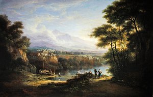 Klasická krajina (olej na plátně) od Alexander Nasmyth
