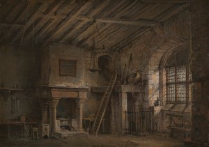 Scénický design pro Heart of Midlothian; Tolbooth od Alexander Nasmyth