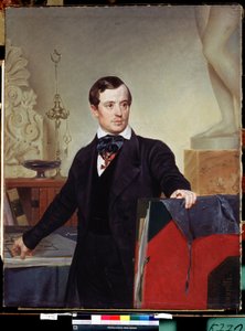""Portrét malíře a architekta Alexandra Briullova (Alexander Brioullov) (1798-1877)"" Malba Karla Briullova (Brioullov) (1799-1852) Státní ruské muzeum Petrohrad