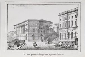 Hermitage Theatre in Saint Petersburg Series Pohledy na Petrohrad, 20. léta 19. století