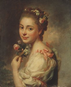 Marie Suzanne Giroust Roslin (1734-1772), francouzská malířka a pastelová umělkyně, manželka umělce - Marie-Suzanne, umělcova žena, od Roslin, Alexander (1718-1793). pastel na hedvábí