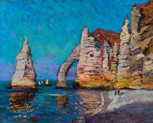 Mořský oblouk v útesech Étretat od Alexander Shandor
