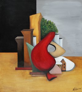 Červené geometrické město od Alexander Trifonov