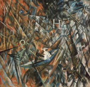 Rayonistická kompozice. Nečinnost a stín, 1914 od Alexander Vasilyevich Shevchenko