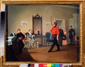Pokojné Marsománie - obraz Alexandra Vasiljeviče Ustinova (1796-1868), olej na plátně od Alexander Vasilyevich Ustinov