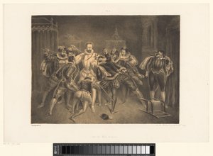 Vražda Jindřicha z Guise Smrt Henrije de Guijse (titul na předmětu) od Alexander Ver Huell (signed by artist)