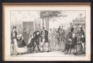 Karikatura ve studentském almanachu v Leidenu, 1843 Nikotinová bylina (název na předmětu)