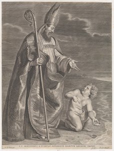 Svatý Augustin, zjevující se dítěti na pláži, ca. 1662-95, ca. 1662-95. od Alexander Voet