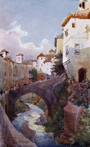 V Albaicin, Granada (barva litho)