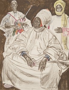 Barma Mata, sultán ze Zinderu, z Kresby a malby Afriky, popravený během expedice Citroen Center Afrique, druhá mise Haardt Audouin-Dubreuil, hospoda. Paříž, 1927 od Alexander Yakovlev