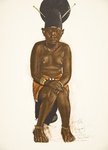 Napudre, femme de Tuba (Niangara) Haut Ouelle, z Dessins et Peintures dAfrique, vykonává au cours de lexpedition Citroen Centre Afrique, deuxieme misi Haardt Audouin-Dubreuil, hospoda. Paříž, 1927 ( od Alexander Yakovlev