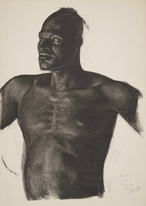 Sara le Pisteur (Bahr Ouandja), z Kresby a malby Afriky, popravená během expedice Citroen Centre Afrique, druhá mise Haardt Audouin-Dubreuil, hospoda. Paříž, 1927