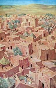Zinder, z Kresby a malby Afriky, popravený během expedice Citroen Center Afrique, druhá mise Haardt Audouin-Dubreuil, hospoda. Paříž, 1927 od Alexander Yakovlev