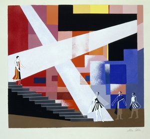 Scénografie pro Shakespearova Macbetha, ilustrace z 