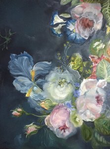 Tmavá květinová kytice