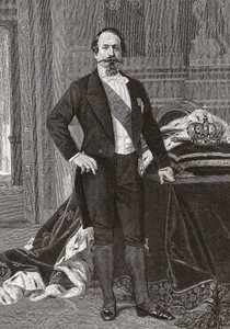 Portrét Napoleona III., císaře Francouzů - grav. z obrazu Alessandra Cabanela.