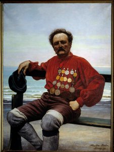 Portrét zachránce Onesime Frebourg (1853-1923) Obraz Alexandra Bertina (? -1930) 1901 Fecamp, Newfoundland Museum od Alexandre Bertin