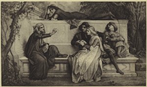 Florentský básník (hlubotisk) od Alexandre Cabanel