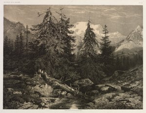 Alpský potok od Alexandre Calame