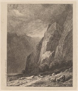 Útesy v bouři od Alexandre Calame