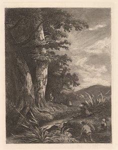 Jelen u potoka od Alexandre Calame