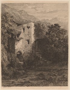 Zchátralý dům od Alexandre Calame
