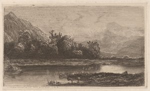 Horské jezero od Alexandre Calame