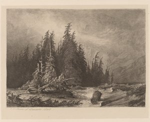 Horské borovice od Alexandre Calame