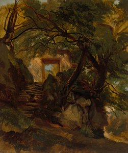 Schodiště v parku Villa Chigi di Ariccia od Alexandre Calame