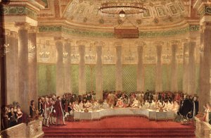 Banket ke svatbě Napoleona Bonaparta (1769-1821) a Marie-Louise de Habsbourg-Lorraine (1791-1847) 1810 od Alexandre Dufay