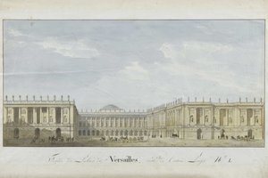 Projekt fasády paláce ve Versailles na vstupní straně, 1811-1813. od Alexandre Dufour