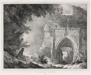 Malebné a romantické cesty ve staré Francii: Ruiny paláce Bílé královny od Alexandre Evariste Fragonard