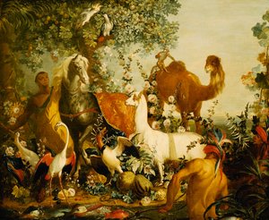 Alegorie Asie, od Alexandre Francois Desportes