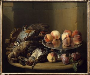 Zátiší, hra a špendlíky Malba Francoise Desportese (1661-1743) Paříž 18. století, dekorativní umění od Alexandre Francois Desportes
