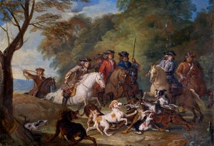 Studie pro The Wolf Hunt od Alexandre Francois Desportes