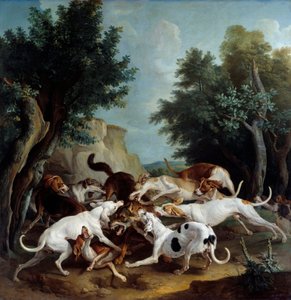 Wolf Hunt Malba Francoise Desportese (1661-1743) 1725 Ne. 3,36x3,32 m sob, Musee des Beaux Arts od Alexandre Francois Desportes