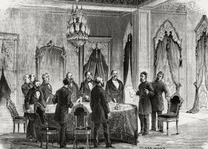 Konstantinopolská konference, prosinec 1876, rytina, Turecko