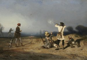 Lov ptáků, 1830 od Alexandre Gabriel Decamps