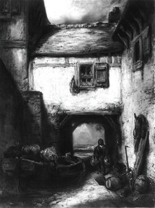 nádvoří, c. 1855. od Alexandre Gabriel Decamps