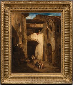 Italské nádvoří od Alexandre Gabriel Decamps