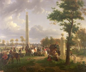 Setkání mezi Napoleonem I. (1769-1821) a papežem Piem VII. (1742-1823) v lese Fontainebleau v roce 1804, 1808