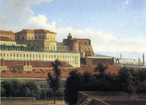 Neapol, Palazzo Reale, cca 1780 (olej na papíře na plátně)