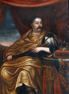 Portrét Jana III. Sobieského (1629-1696) polského krále"" 17. století - Portrét Jana III. Sobieského (1629-1696), polského krále a litevského velkovévody - Tricius, Jan (asi 1620-1692) - - Olej na plátně - 162x114 cm - Muzeum paláce Wilanow od Alexandre Jan Tricius