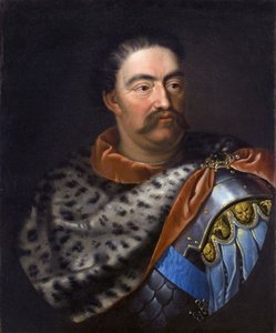 ""Portrait de Jean III Sobieski (1629-1696) roi de Pologne"" 17eme siecle - Portrét Jana III. Sobieského (1629-1696), polského krále a litevského velkovévody - Tricius, Jan (cca 1620-cca 1692) - c. 1680 - Olej na plátně - 75x62 cm - Muzeum paláce Wilanow od Alexandre Jan Tricius