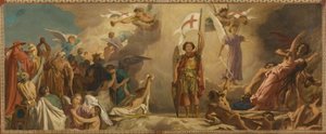 Náčrt kostela Saint-Germain-des-Prés : Poslední soud, kolem roku 1872 (olej)